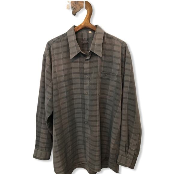 Carlioni Men’s Plaid Button Front Custom Dress Shirt-46 - Picture 1 of 8
